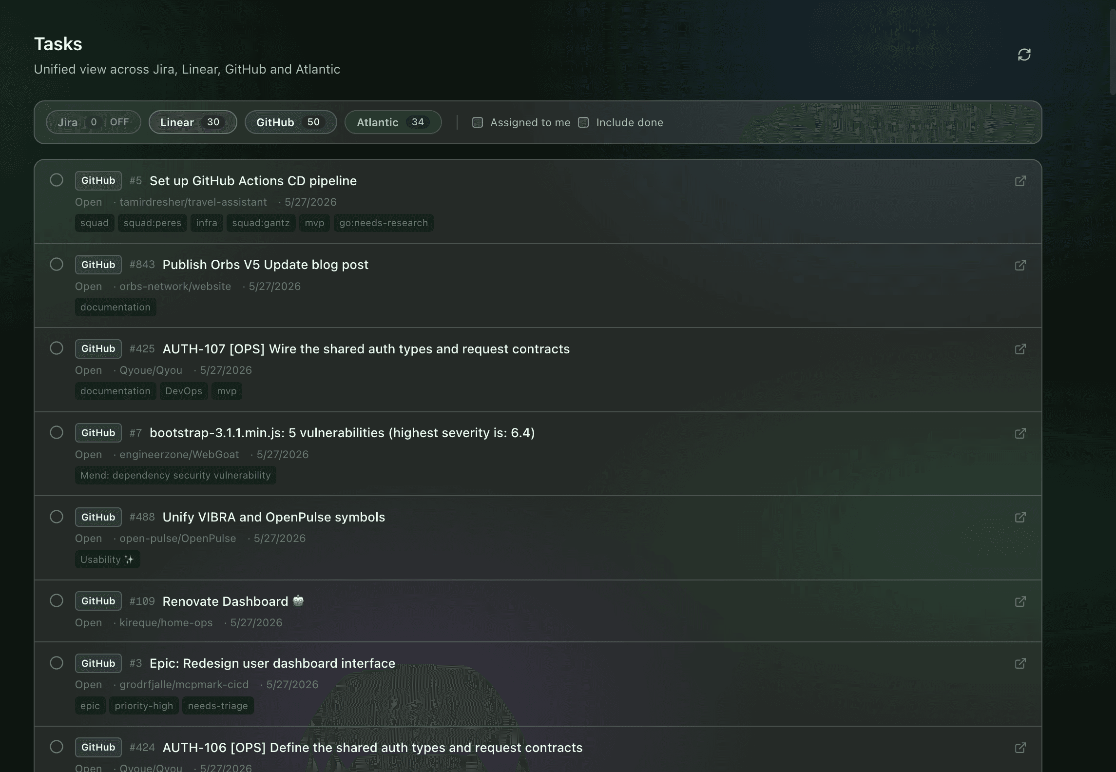 Atlantic's tasks delegated across agents